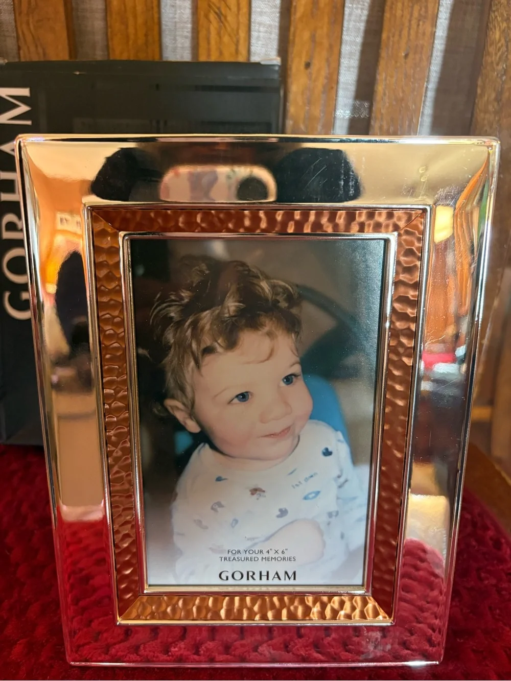 Gorham Craft Chic 4x6 Copper & Silver Tone Picture Frame w/ Original Box
